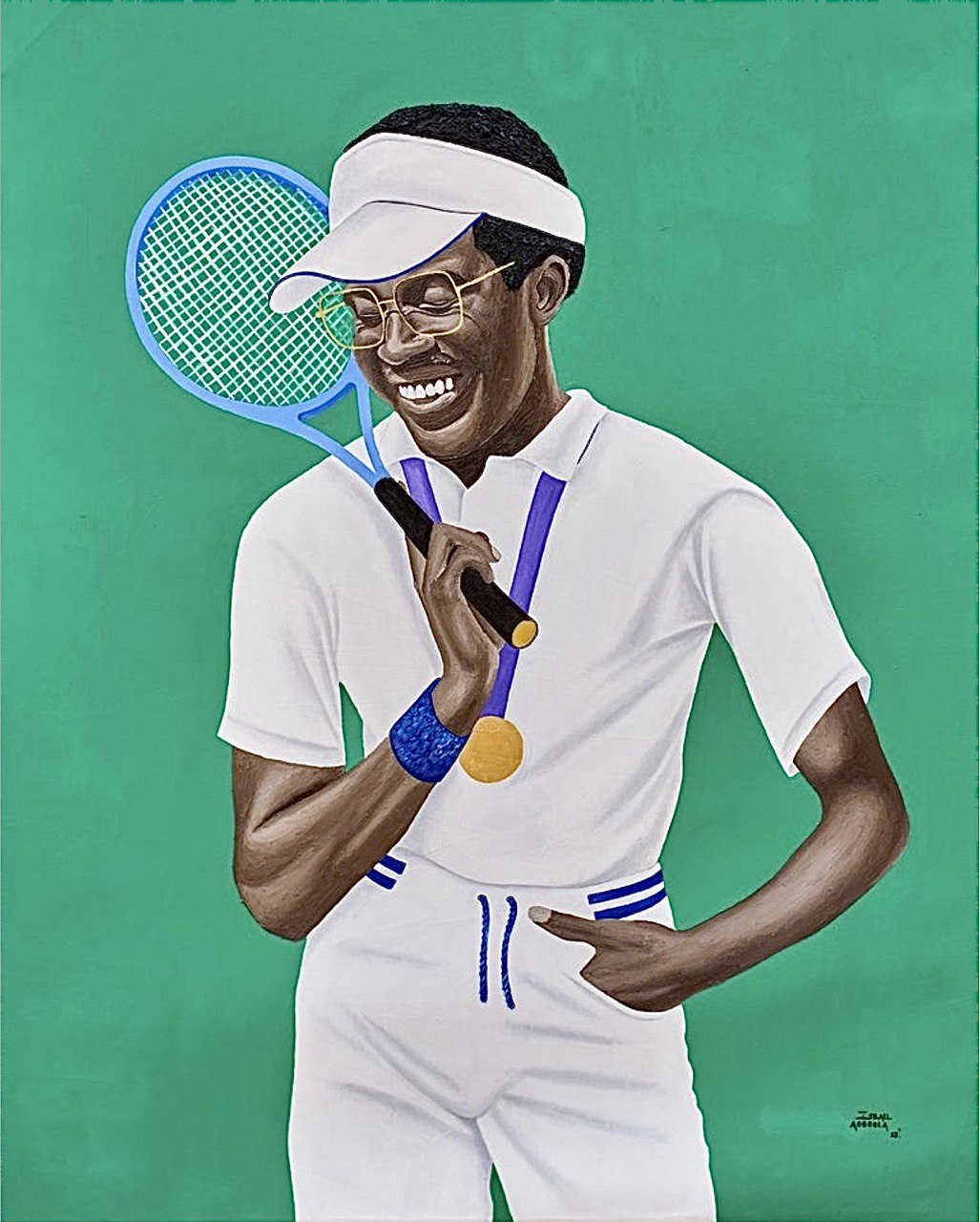 Agboola Oladapo. Victory. Нигерийский мастер 2005 года рождения. Мастер адирского нательного искусства и художник по совместительству